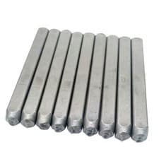 Image of 9pc 3mm 4mm 5mm 6mm 8mm 10mm Numbers Capital Letter Punch Set Carbon Steel
