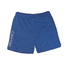 Image of CK CALVIN KLEIN SWEAT SHORTS SIDE LEG LOGO BLUE SIZE 2XL W42IN-W44IN NEW NWT