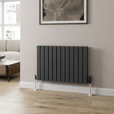 Image of Anthracite Designer Radiator Horizontal Flat Panel Double Panel Rad 600x912mm