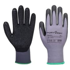 Image of Portwest AB351 DermiFlex Plus Dotted Glove Comfort Nitrile Sandy Coating - Pk12