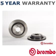 Image of Brembo Rear Brake Discs Fits BMW 5 Series 1995-2004 Alpina B10 1996-1998