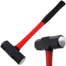 Image of 4lb Club Lump Hammer Hardened Steel Head Fibreglass Grip Handle 1.8Kg CT0351