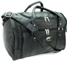 Image of 16" Cabin Approved Pu Leather Holdall Luggage Weekend Duffel Travel Gym Bag Case