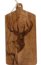 Image of Stag 30cm Wooden Cheese Board / Chopping Cutting Board