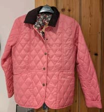 Image of Barbour Jacket Girls Elysia Quilted Pink
