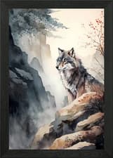 Image of Wolf Supernatural forces Framed Wall Art Poster Canvas Print Picture