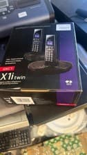 Image of iDECT Xi Twin Cordless Home Phones Telephones Blue LCD Screen Answering Machine