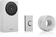 Image of Byron Wired Doorbell Kit Button Chime and 5m Cable 90dB White DBW-24031