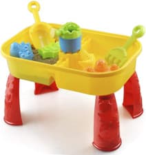 Image of Kandytoys Sand and Water Table with Lid and Accessories - Kids Outdoor Play