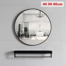 Image of Large Round Wall Mirror Bathroom Bedroom Makeup Dressing Circle Mirror UK