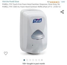 Image of (2) Purell Touch-Free Foam sanitizer Dispensers 1200 ML TFX