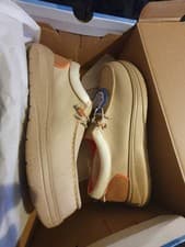 Image of Hey Dude Wally Comf Hype Men's Shoes In Tan/Orange UK Size 9 US Size 10 BNIB