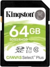 Image of Kingston Canvas Select Plus 64GB Class 10 - SDHC Memory Card - (SDS2/64GB)