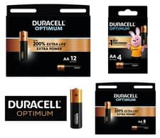 Image of DURACELL OPTIMUM AA BATTERIES EXTRA POWER ALKALINE LONG EXPIRY