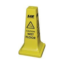 Image of SYR Caution Wet Floor & Cleaning In Progress Warning Hazard Sign Yellow