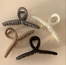 Image of Matte Hair Claw Clips for Women | 4 Pack Large Strong Grip Jaw Clamp Accessories