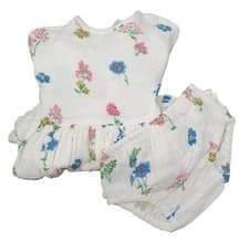 Image of Cath Kidston Twilight Sprig Baby Frill Dress with Panties 3-6 to 18-24month NEW