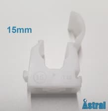 Image of Talon Single Hinged Pipe Clips | Snap-in Open Pipe | 15mm 22mm 28mm | Genuine