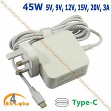 Image of Compatible For HP Chromebook 11a 11a-na0502sa 45W USB-C Ac Adapter Charger