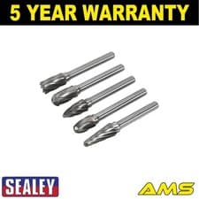 Image of Sealey Tungsten Carbide Rotary Burr Set 5pc Ripper/Coarse SDBCK5