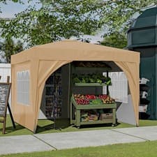Image of BIRCHTREE Pop Up Gazebo 3x3m Awning Party Tent Canopy Marquee Waterproof Garden 