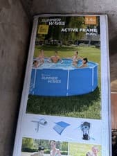 Image of Brand New - Summer Waves 12ft Pool Pump Filtering - Metal Frame