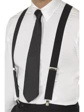 Image of Suspenders, Black or White, Adjustable for Adults and Teens
