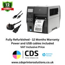 Image of Zebra ZT410 203DPI D/T & T/T Industrial Label Printer - LAN/USB 12 mths Warranty
