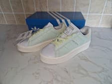 Image of NEW Adidas Stan Smith Bonega Linen Green Sneakers Womens Shoes GY9343 Size 7