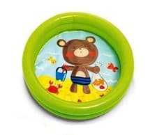 Image of Baby Toddler Paddling Pool 61cm 2-Ring Inflatable Garden Splash Pool 1-3 years