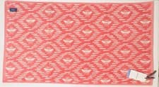 Image of Joules Geo Bee Pink Reversible Bath Mat