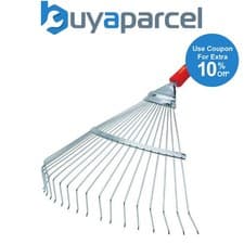 Image of Wolf Garten Springtine Curved Rake UAM Garden Leaf Grass Multi Change