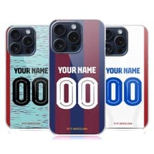 Image of CUSTOM PERSONALISED FC BARCELONA 2023/24 KIT BACK CASE FOR APPLE iPHONE PHONES