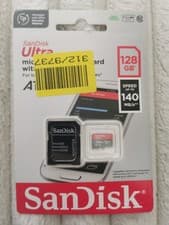 Image of SanDisk Ultra Micro SDXC UHS-l Card with Adapter 128GB for better photos & Video