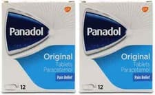 Image of Panadol Orginal Paracetomol 12 Tablets | Pain Relief | MAX ONE PER ORDER | X 2