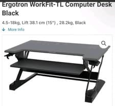 Image of Ergotron WorkFit-TL, Sit-Stand Desktop Workstation (black) 33-406-085