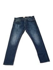 Image of Replay M1008 Men's Stretch Regular Slim Fit Jeans W34 L32 Dark Blue.