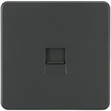Image of Knightsbridge Screwless Telephone Extension Secondary Wall Single Socket Plate