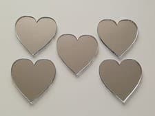 Image of 3 FOR 2!! Decorative Heart Mirror 100/150mm great for bedroom or nursery