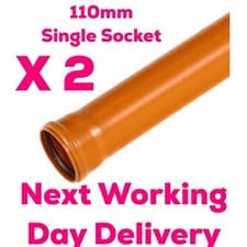 Image of 3m Underground Drainage Pipe 110mm X 2