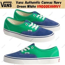 Image of Vans Authentic Canvas Navy Green White VN000EHHNVY Men's Size