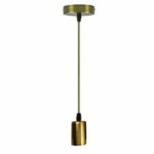 Image of E27 Ceiling Light Fitting Vintage Industrial Pendant Lamp Bulb Holder UK