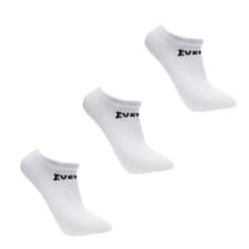 Image of Everlast 3 Pack Trainer Socks Junior White Size UK 1-6