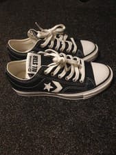 Image of converse all star uk 3.5 trainers navy and white