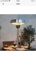 Image of La Hacienda Tabletop Halogen Electric Patio Heater For Garden & Outside