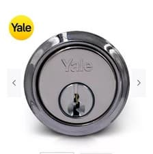 Image of Yale Rim Lock Cylinder polished chrome inc 10 keys