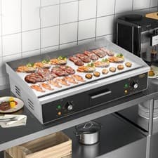 Image of 30" Large Electric Griddle Countertop Hot Plate Bacon Grill Kitchen Commercial