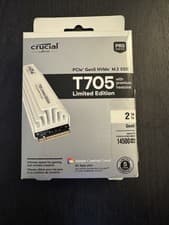 Image of Crucial T705 PCIe Gen5 NVMe M.2 SSD 2TB w/ White Heatsink [CT2000T705SSD5A]