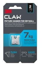 Image of 3M CLAW Drywall Picture Hanger 7 kg 3PH7-2UKN - Pack Of 2
