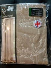 Image of TYRONE VOILE SINGLE PANEL FLOWER DESIGN 140CM WIDTH 229CM DROP NEW